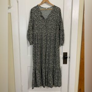 Old Navy Floral Deep Green & White Women's Dress